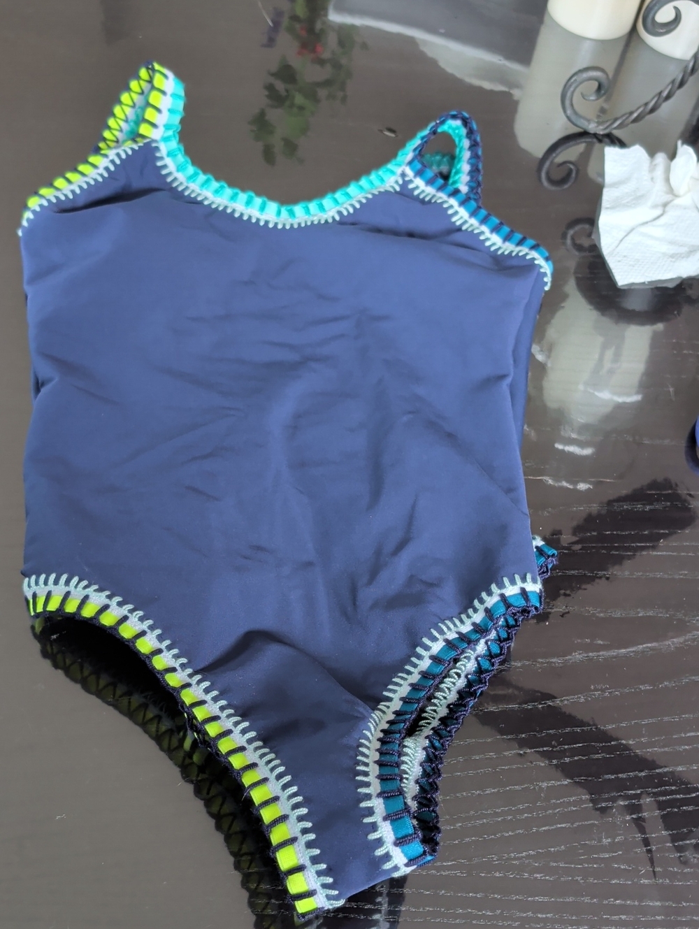 L. Platinum inspired by Solange Ferrarini Stitched One Piece Swimsuit